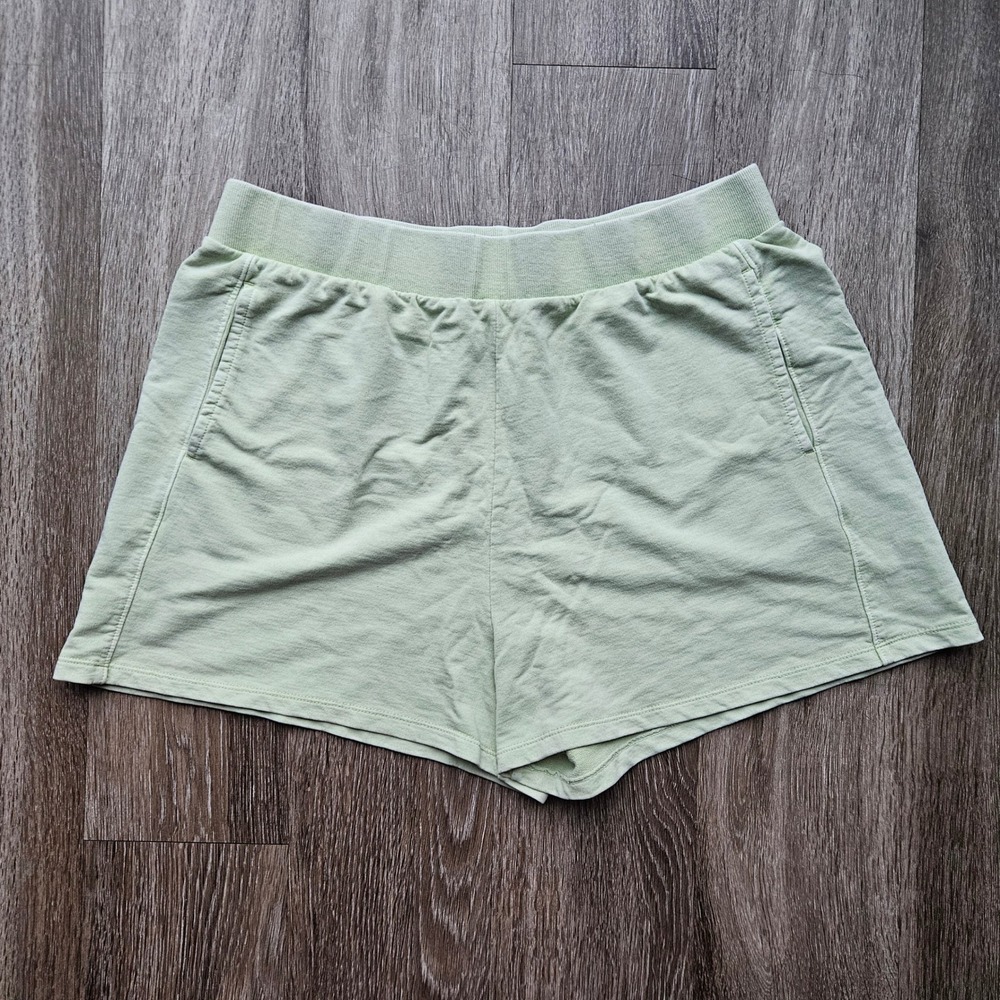 Danskin Womens Sage Green French Terry Active Loungewear Shorts Size Large 4261